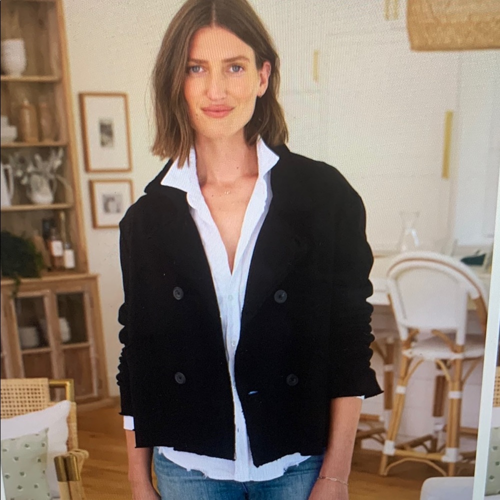 Womens cropped sweatshirt peacoat